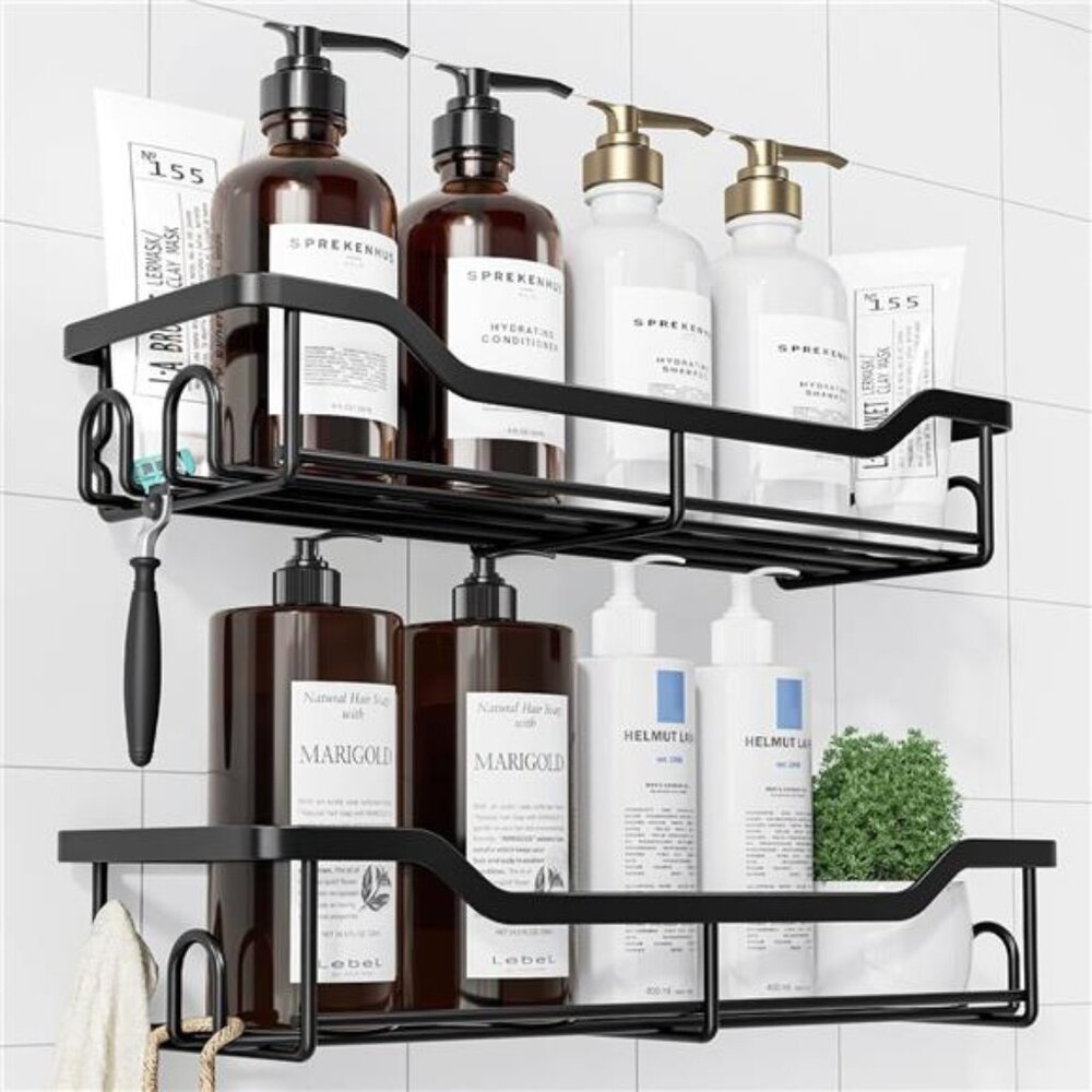 Shower Caddy Large - Adhesive Shower Organizer, Stainless Steel Shelf